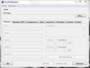 Tool zur PDF-Metadaten Editierung